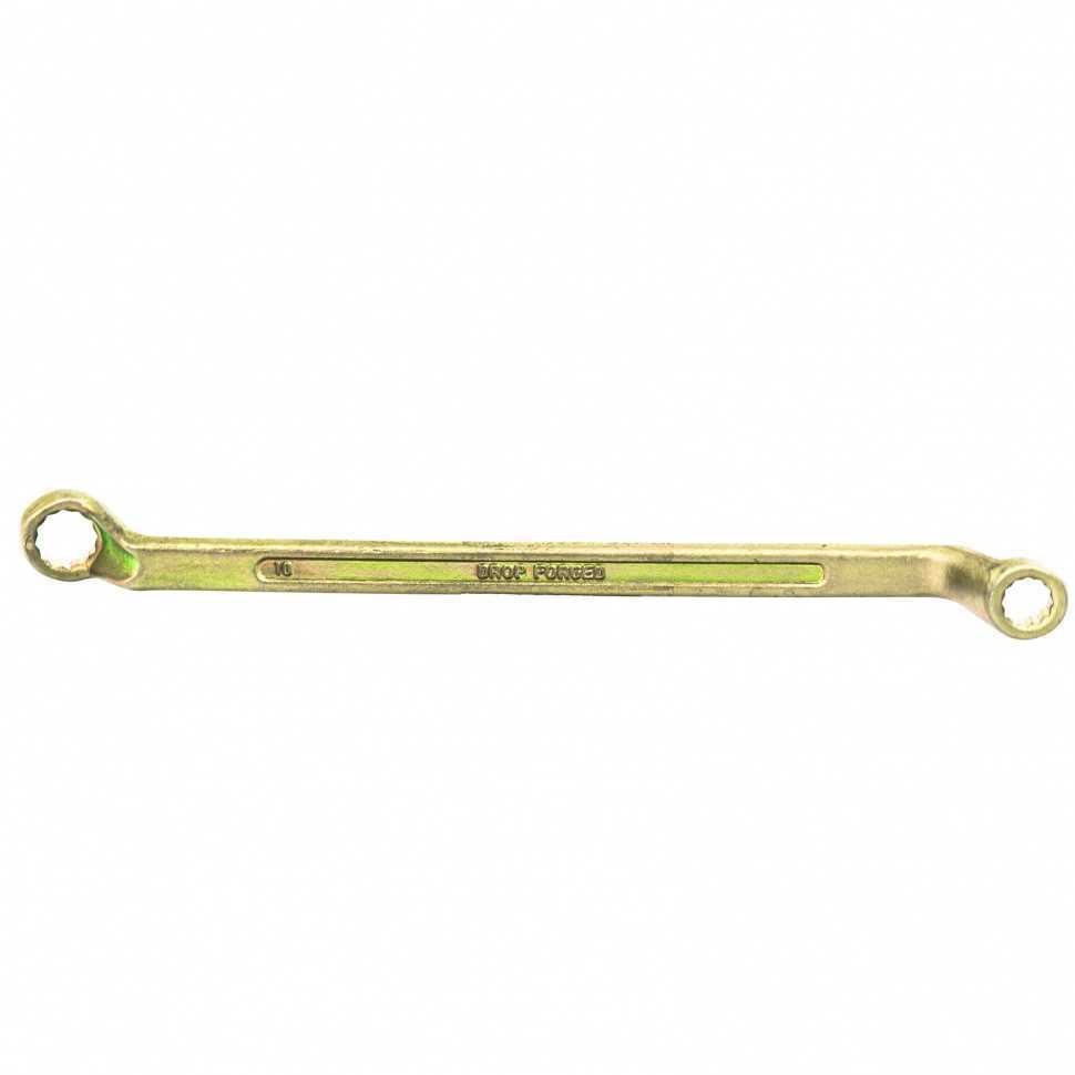 Ключ накидной, 10 х 11 мм, желтый цинк Сибртех Ключи накидные фото, изображение