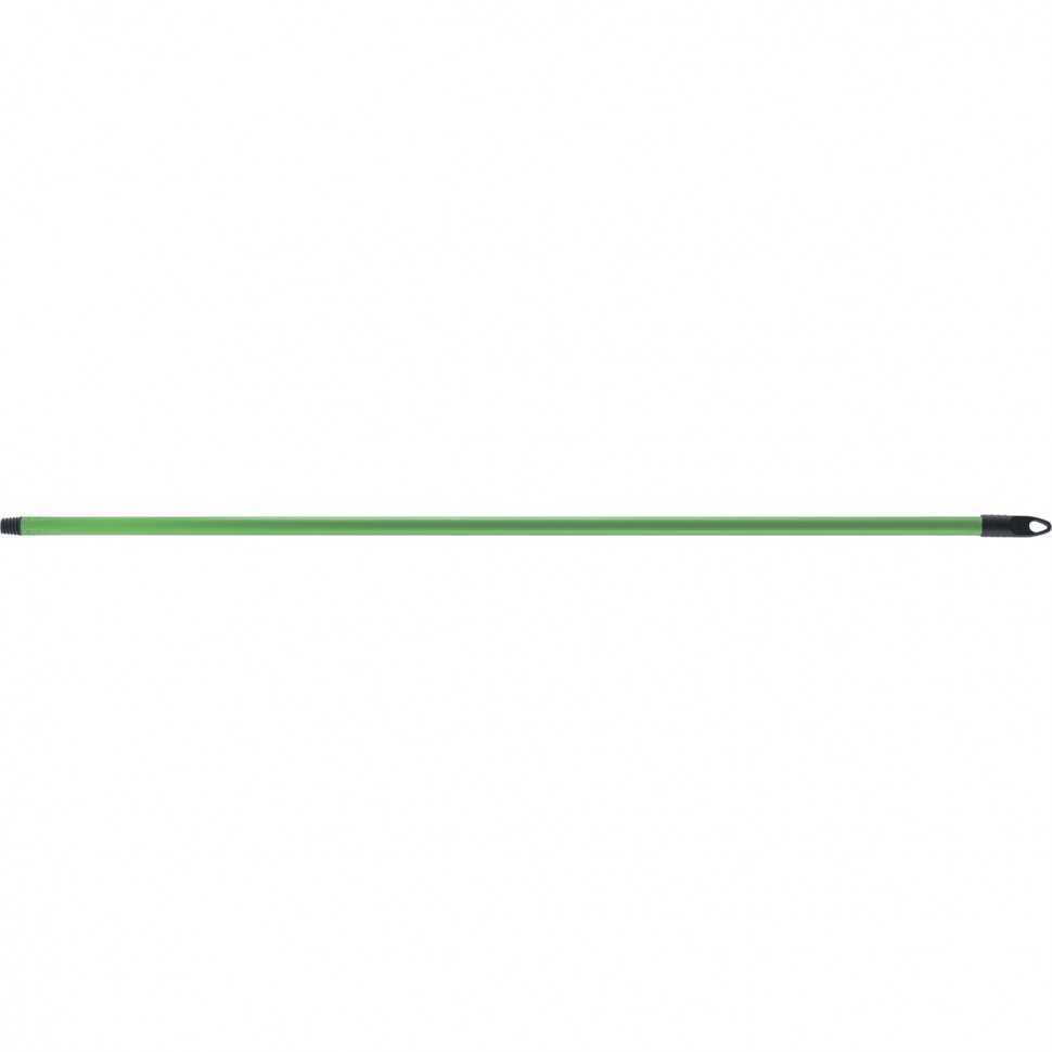 Черенок металлический, 21 х 1200 мм, пластик. резьба (подходит для метел, щеток), Россия С резьбой фото, изображение