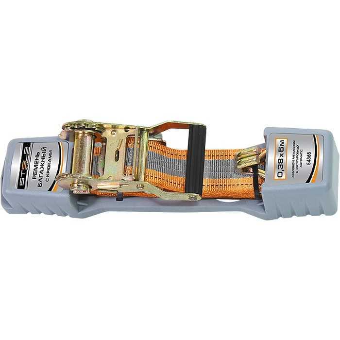Ремень багажный с крюками, 0.038 х 5 м, храповой механизм Automatic Stels Ремни багажные фото, изображение