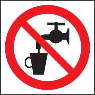 P05 Запрещается использовать в качестве питьевой воды Запрещающие знаки фото, изображение