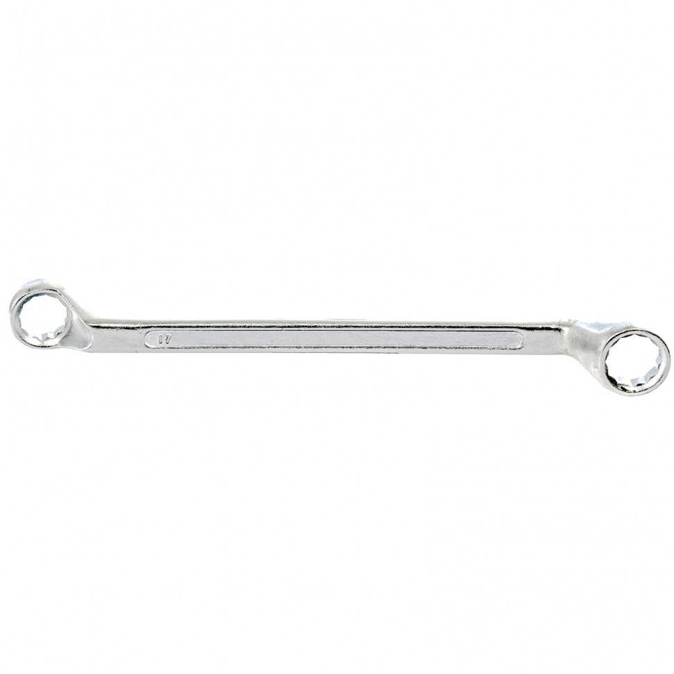 Ключ накидной коленчатый, 17 х 19 мм, хромированный Sparta Ключи накидные фото, изображение