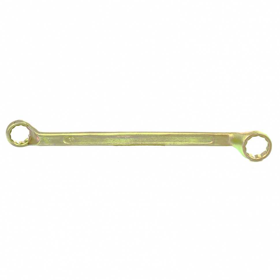 Ключ накидной, 19 х 22 мм, желтый цинк Сибртех Ключи накидные фото, изображение
