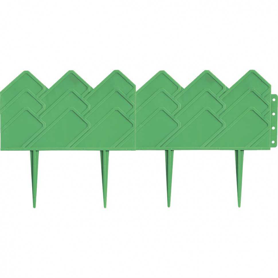 Бордюр "Кантри", 14 х 310 см, зеленый, Россия, Palisad Бордюры садовые фото, изображение