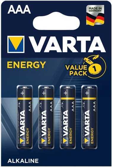 Батарейка Varta ENERGY LR03 AAA BL4 Alkaline 1.5V (4103) (4/40/200) Элементы питания (батарейки) фото, изображение