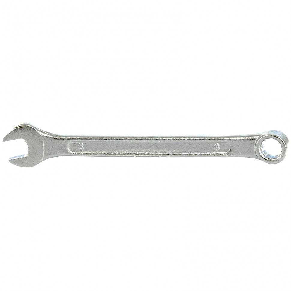 Ключ комбинированный, 8 мм, хромированный Sparta Ключи комбинированные фото, изображение