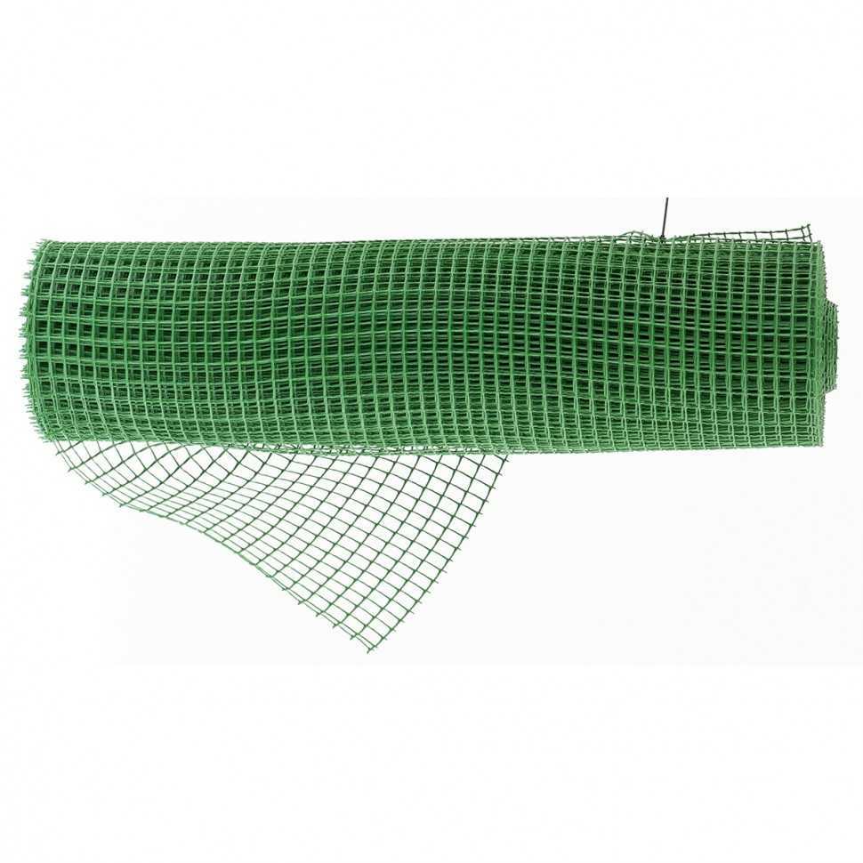 Решетка заборная в рулоне, облегченная, 1.5 х 25 м, ячейка 70 х 70 мм, пластиковая, зеленая, Россия Решетки заборные фото, изображение